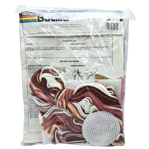 Bucilla "Angels" Ornaments Set Of 3 Pre-Cut Plastic Canvas Kit Crafts Vintage - Picture 6 of 6